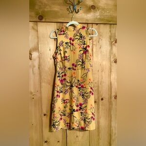 Aakaa light yellow Halter Sheath Dress for Weddings